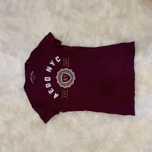 Burgundy Graphic Tee